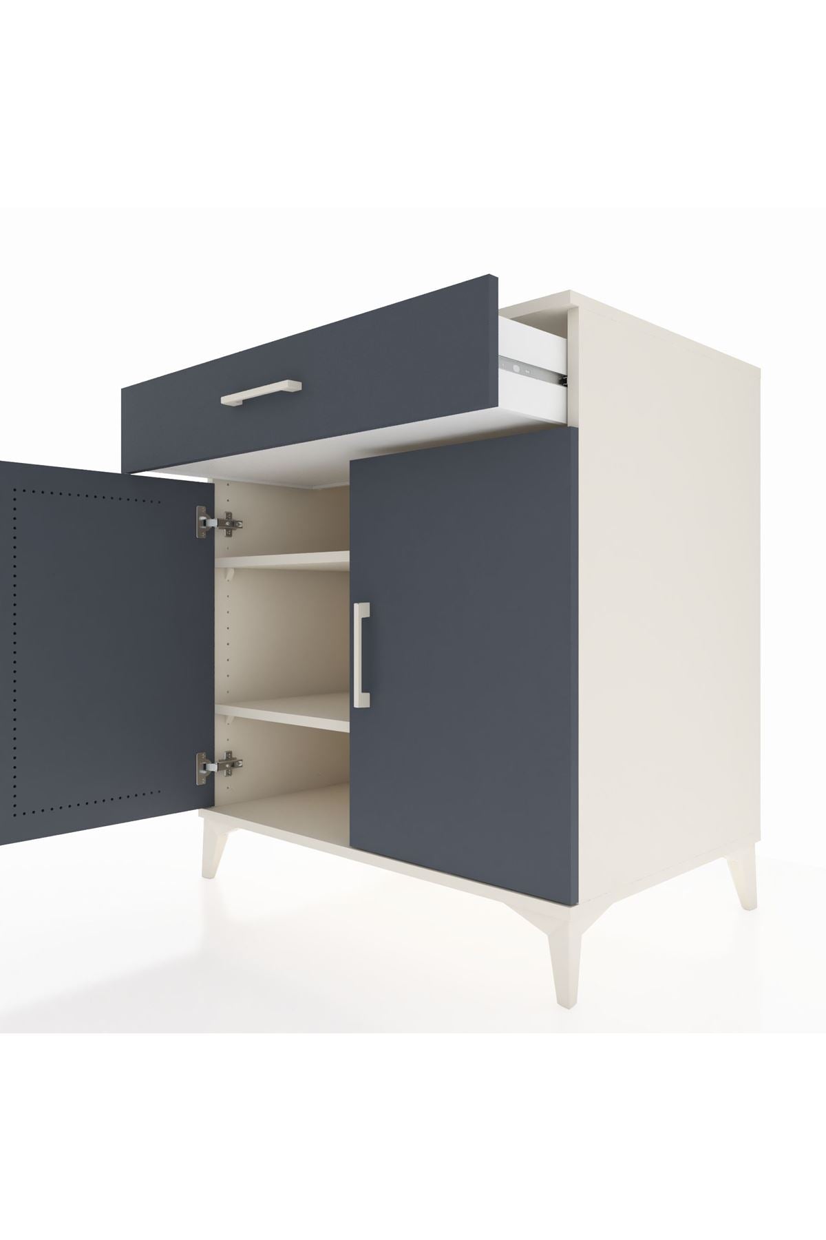 Kronos Şifonyer 2 Raflı Tek Çekmeceli 2 Kapaklı 88x59x96 - S70M066V2C