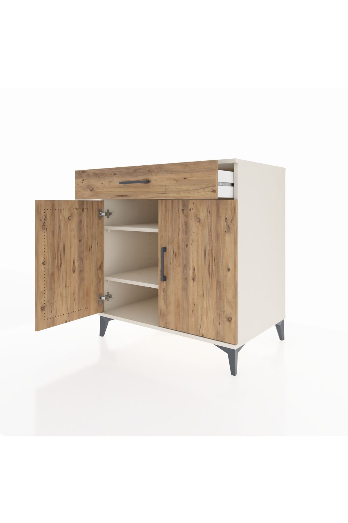 Kronos Şifonyer 2 Raflı Tek Çekmeceli 2 Kapaklı 88x59x96 Aytaşı-Çam