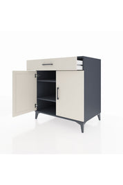 Kronos Şifonyer 2 Raflı Tek Çekmeceli 2 Kapaklı 88x59x96 Antrasit-Aytaşı