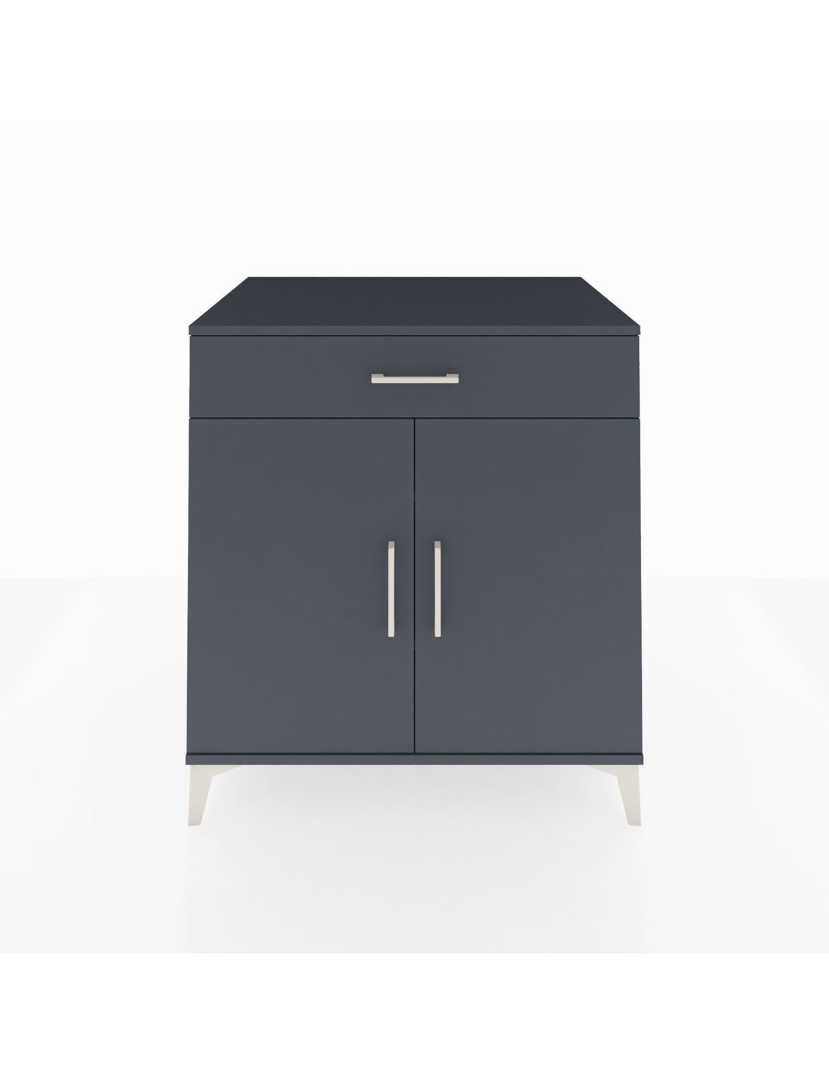 Kronos Şifonyer 2 Raflı Tek Çekmeceli 2 Kapaklı 88x59x96 Antrasit-Antrasit