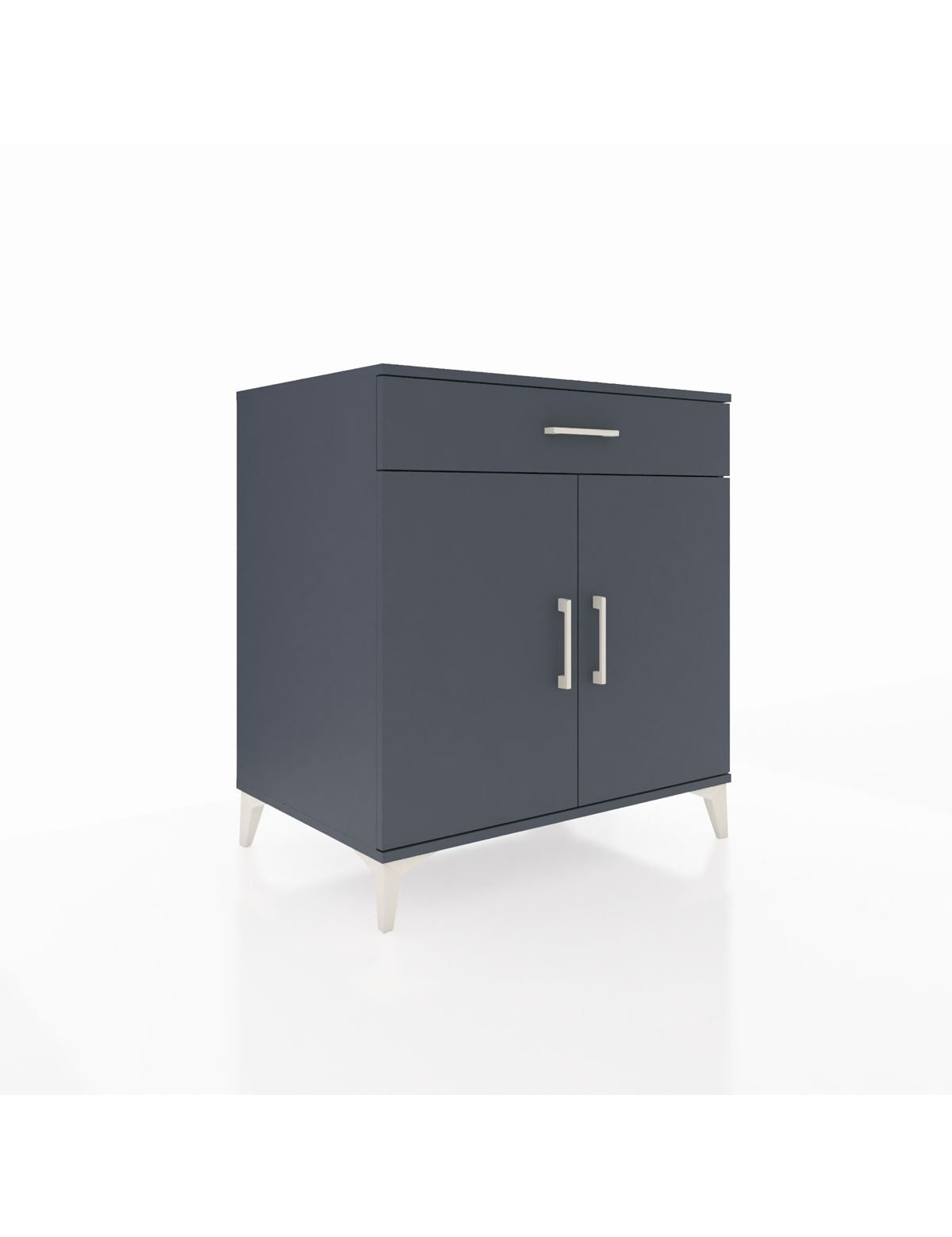 Kronos Şifonyer 2 Raflı Tek Çekmeceli 2 Kapaklı 88x59x96 Antrasit-Antrasit