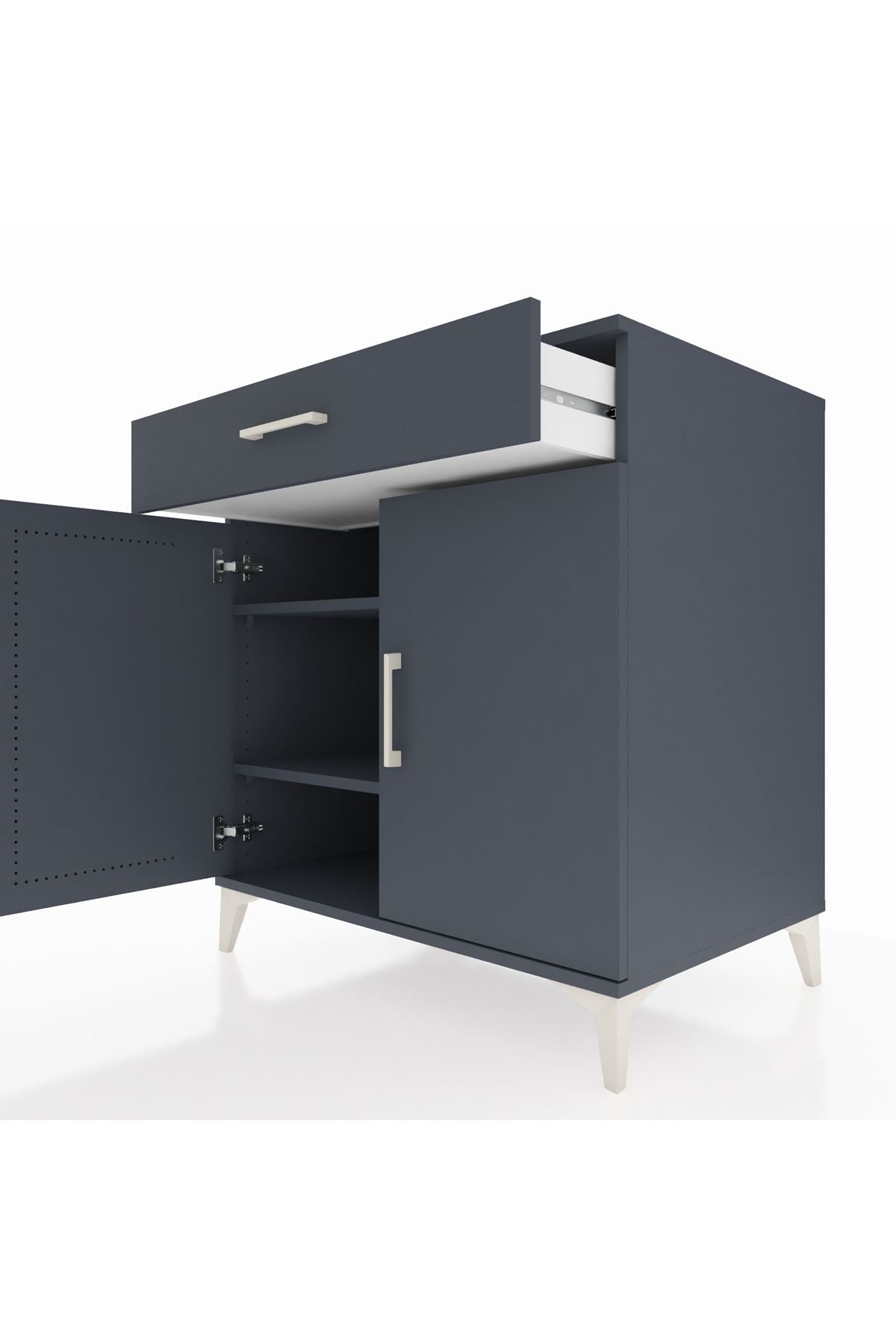 Kronos Şifonyer 2 Raflı Tek Çekmeceli 2 Kapaklı 88x59x96 - S70M066V5C