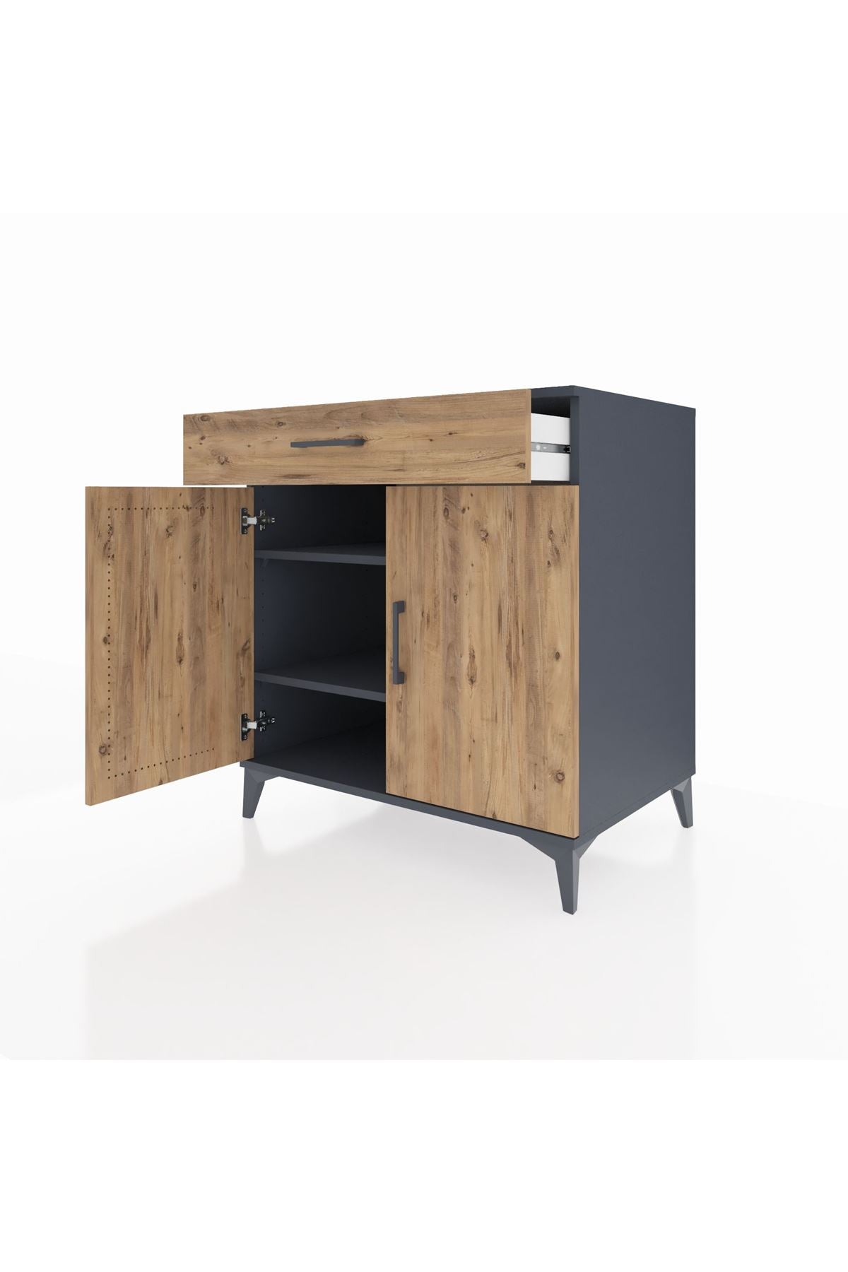 Kronos Şifonyer 2 Raflı Tek Çekmeceli 2 Kapaklı 88x59x96 - S70M066V6C