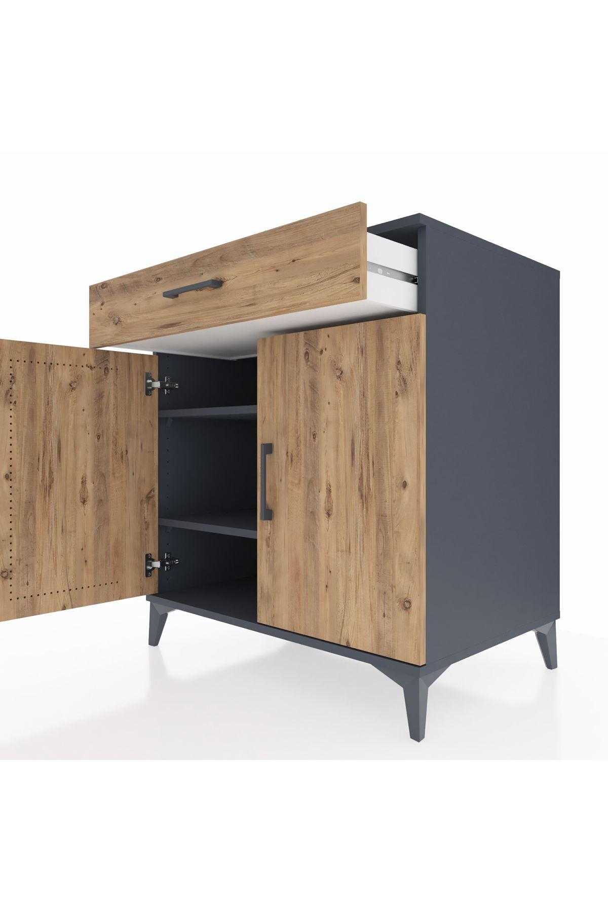 Kronos Şifonyer 2 Raflı Tek Çekmeceli 2 Kapaklı 88x59x96 - S70M066V6C