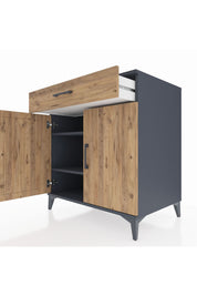 Kronos Şifonyer 2 Raflı Tek Çekmeceli 2 Kapaklı 88x59x96 - S70M066V6C