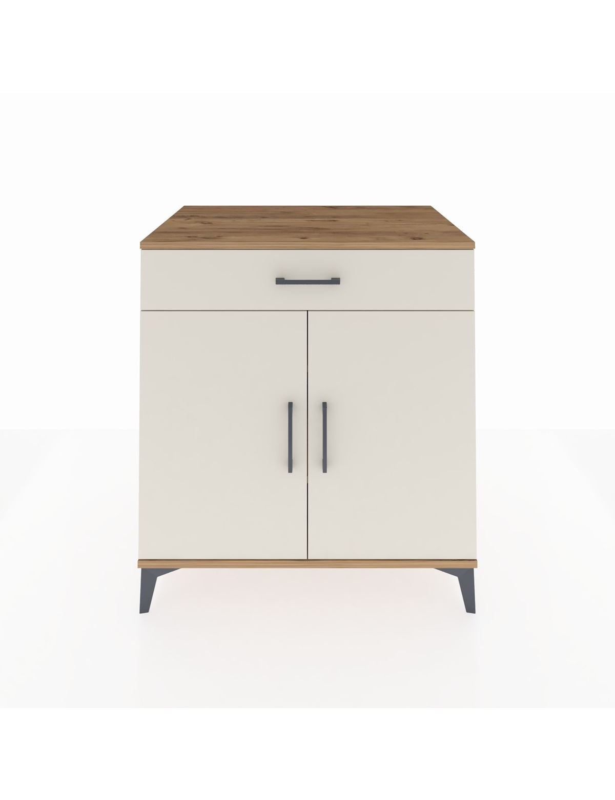 Kronos Şifonyer 2 Raflı Tek Çekmeceli 2 Kapaklı 88x59x96 Çam-Aytaşı