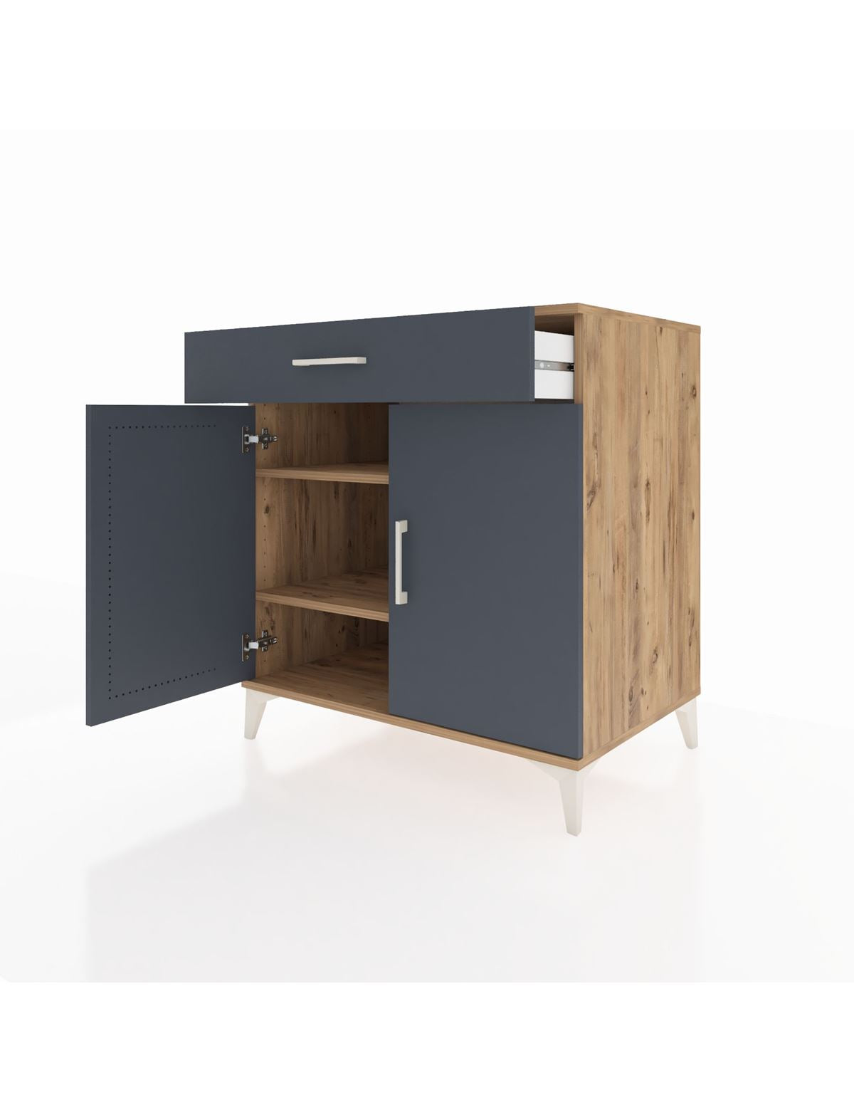 Kronos Şifonyer 2 Raflı Tek Çekmeceli 2 Kapaklı 88x59x96 - S70M066V8C