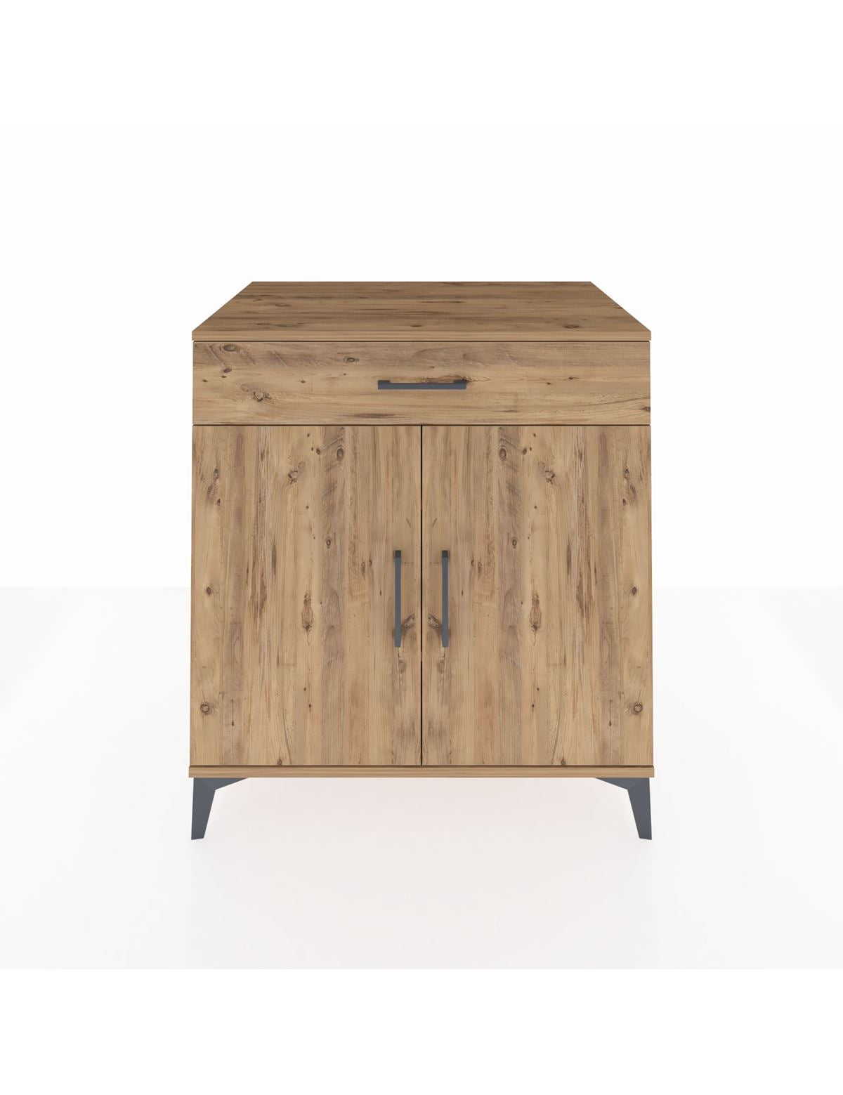 Kronos Şifonyer 2 Raflı Tek Çekmeceli 2 Kapaklı 88x59x96 Çam-Çam