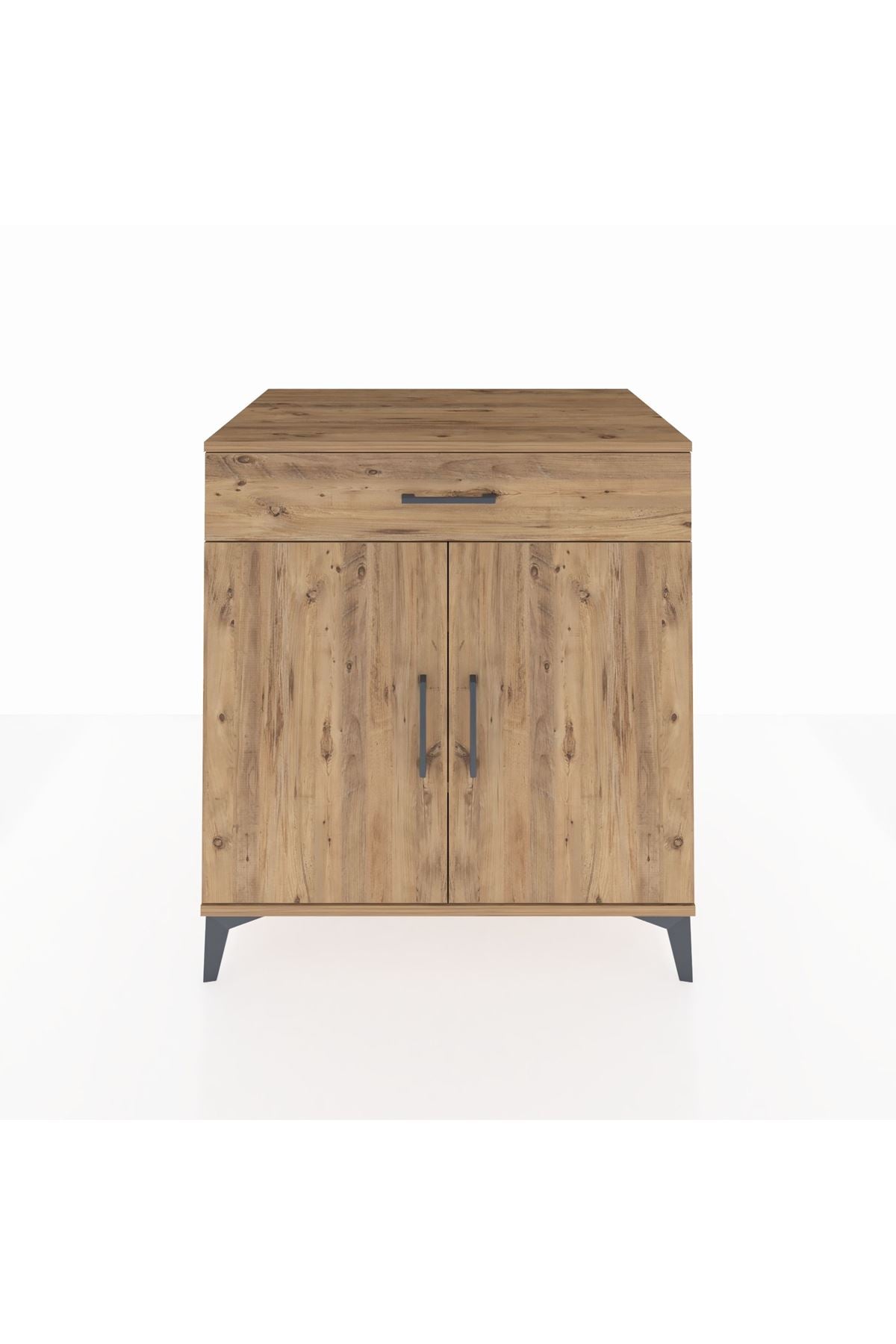 Kronos Şifonyer 2 Raflı Tek Çekmeceli 2 Kapaklı 88x59x96 Çam-Çam