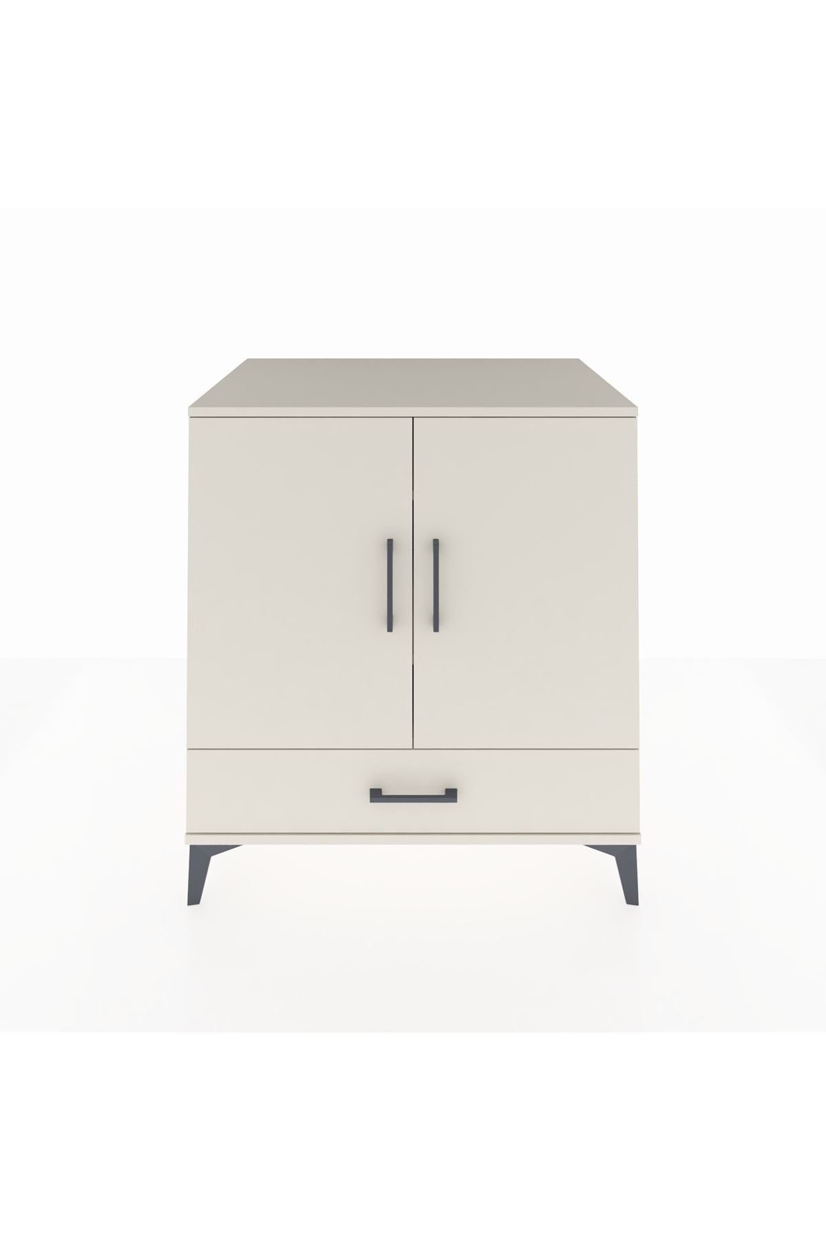 Kronos Şifonyer 3 Raflı Tek Çekmeceli 2 Kapaklı 88x59x96 Aytaşı-Aytaşı