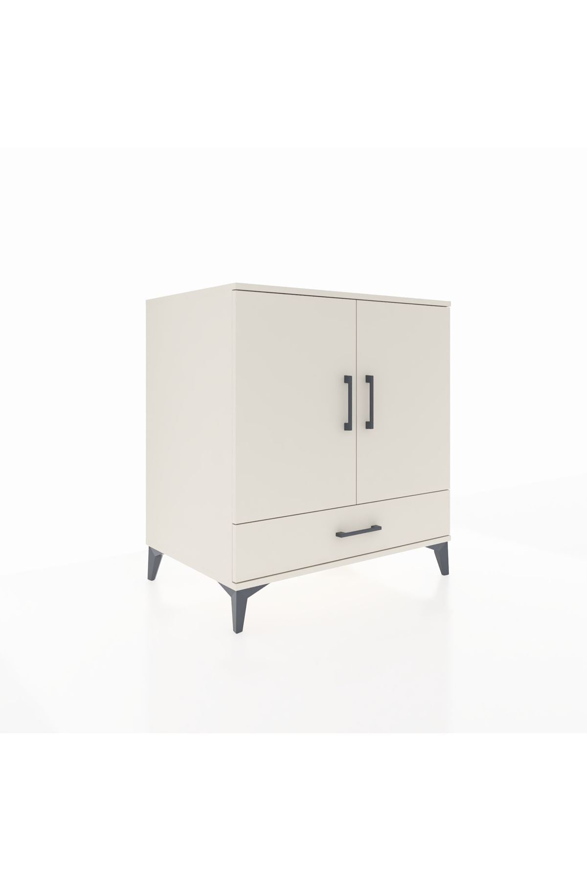 Kronos Şifonyer 3 Raflı Tek Çekmeceli 2 Kapaklı 88x59x96 Aytaşı-Aytaşı