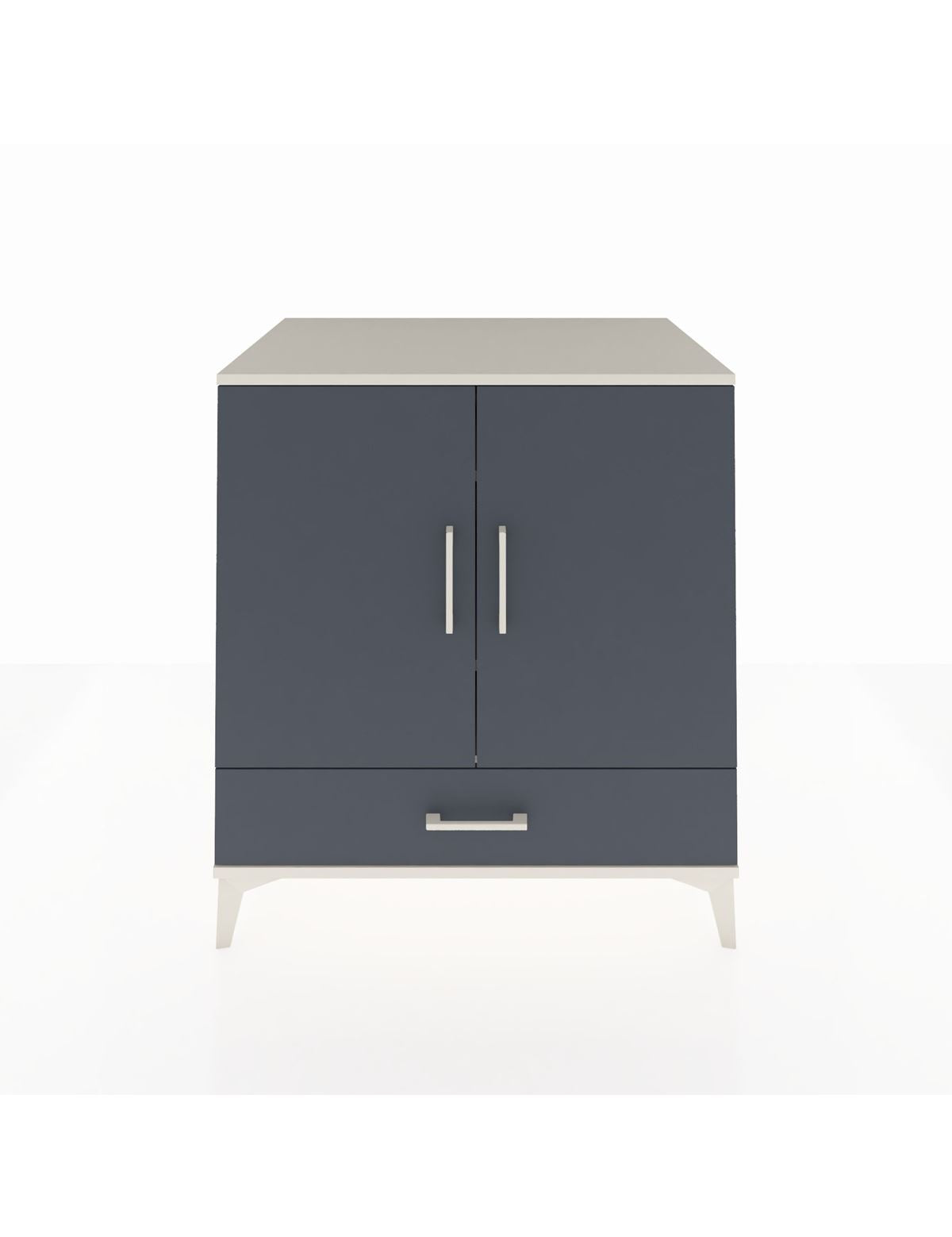 Kronos Şifonyer 3 Raflı Tek Çekmeceli 2 Kapaklı 88x59x96 Aytaşı-Antrasit