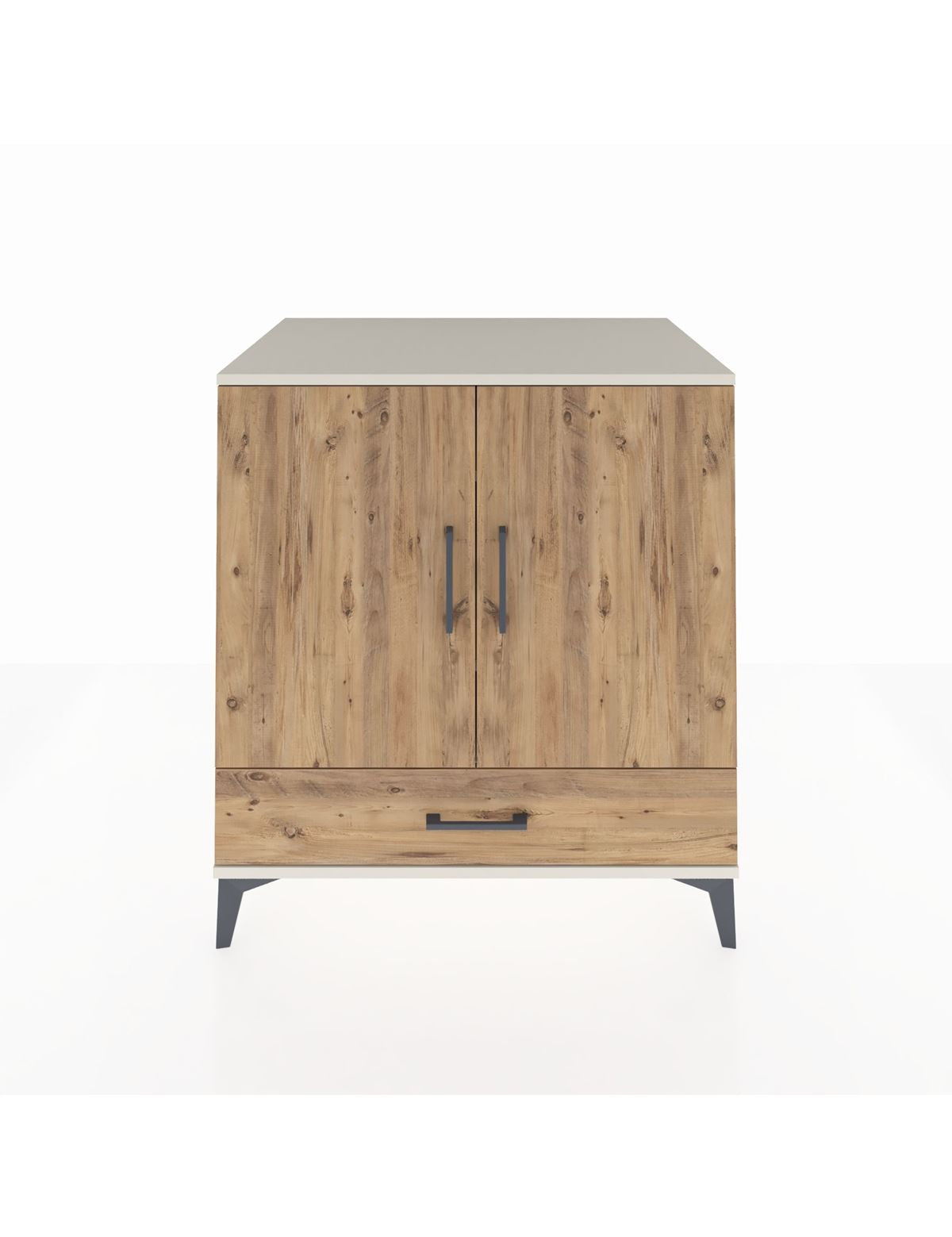 Kronos Şifonyer 3 Raflı Tek Çekmeceli 2 Kapaklı 88x59x96 Aytaşı-Çam