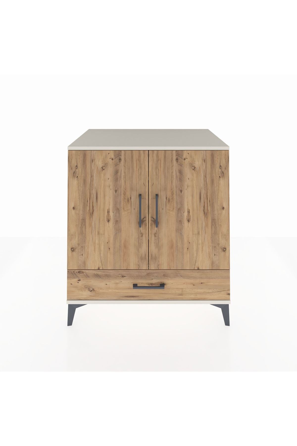 Kronos Şifonyer 3 Raflı Tek Çekmeceli 2 Kapaklı 88x59x96 Aytaşı-Çam