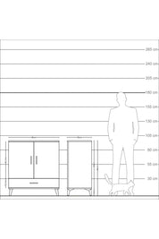 Kronos Şifonyer 3 Raflı Tek Çekmeceli 2 Kapaklı 88x59x96 Aytaşı-Çam