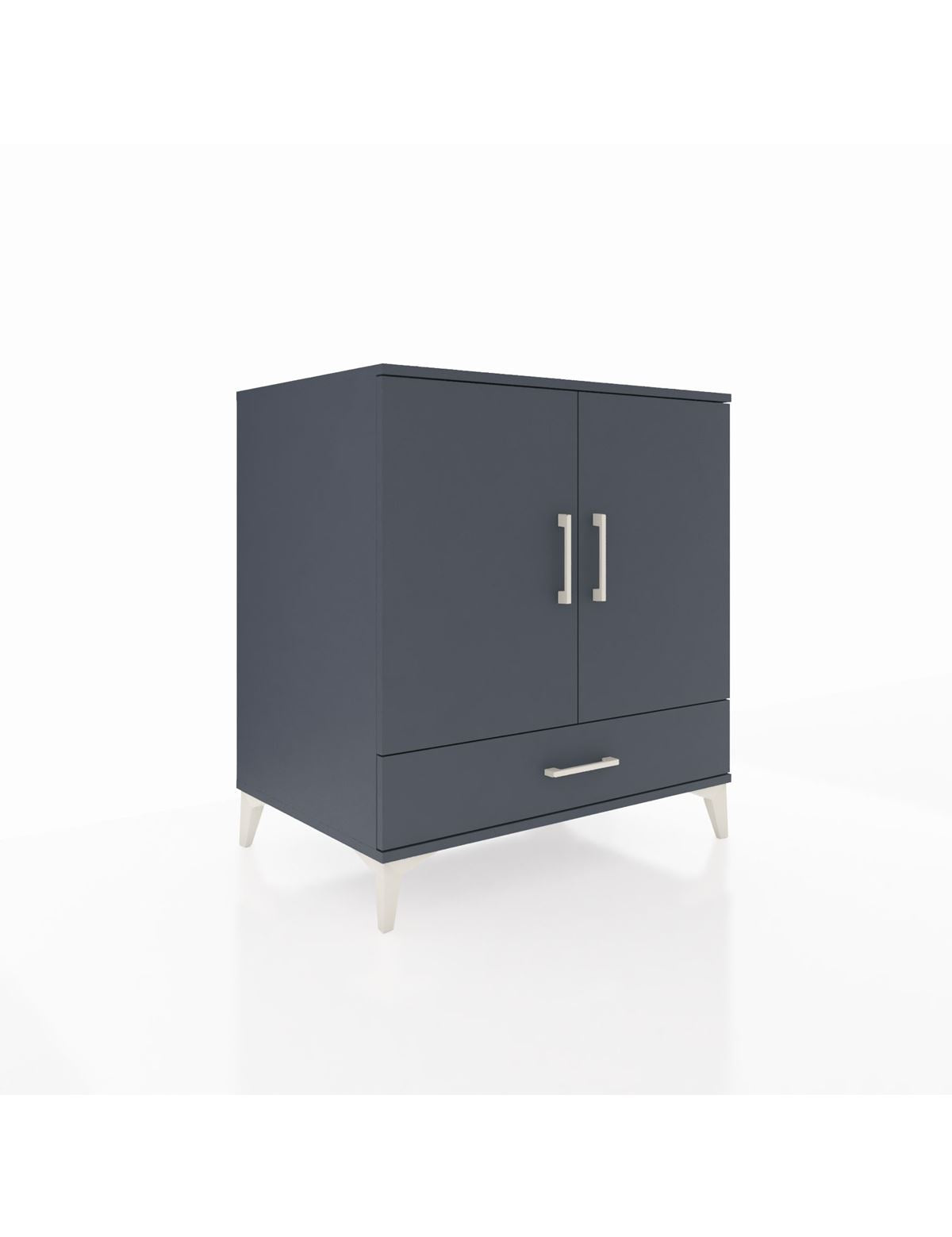 Kronos Şifonyer 3 Raflı Tek Çekmeceli 2 Kapaklı 88x59x96 Antrasit-Antrasit