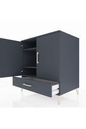 Kronos Şifonyer 3 Raflı Tek Çekmeceli 2 Kapaklı 88x59x96 Antrasit-Antrasit