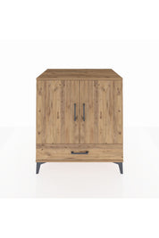 Kronos Şifonyer 3 Raflı Tek Çekmeceli 2 Kapaklı 88x59x96 Çam-Çam