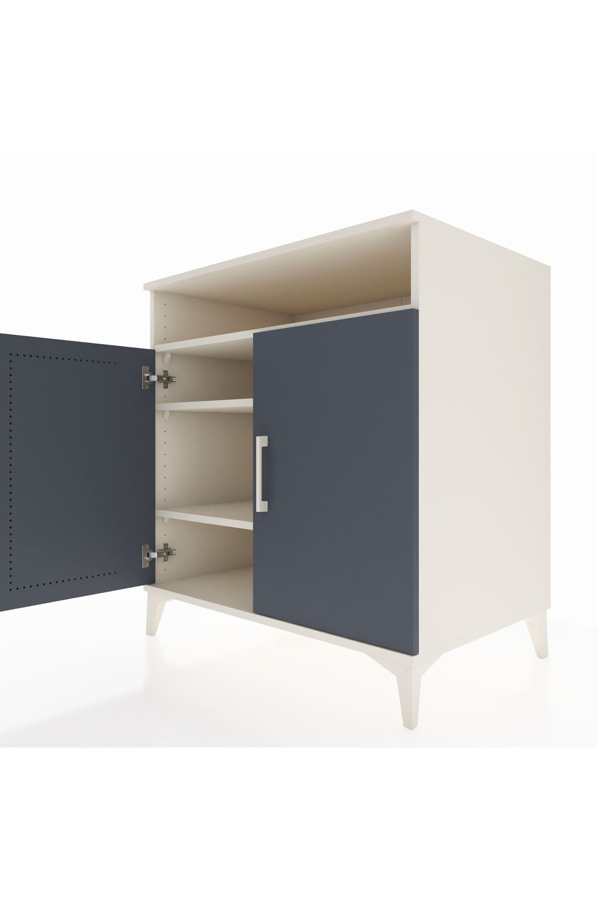 Kronos Şifonyer 3 Raflı 2 Kapaklı 88x59x96 Aytaşı-Antrasit