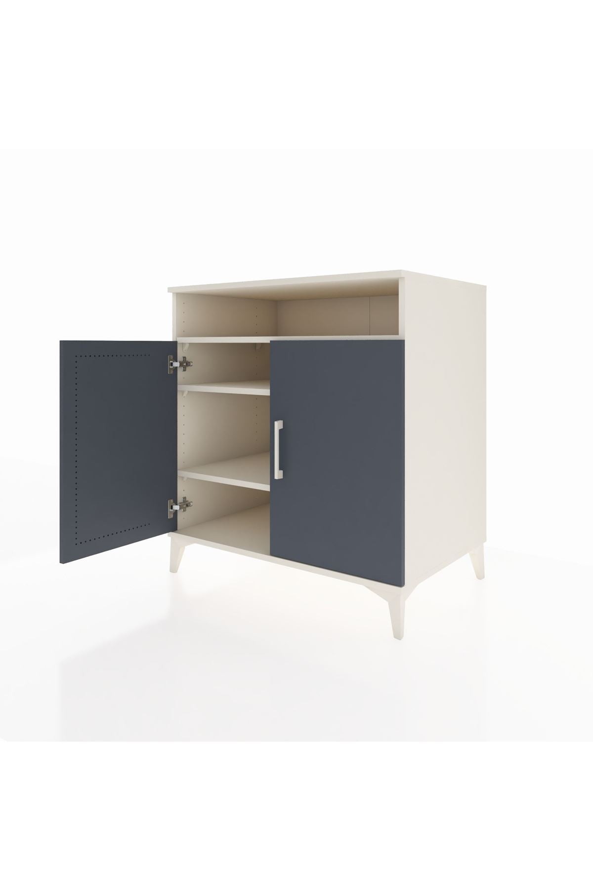 Kronos Şifonyer 3 Raflı 2 Kapaklı 88x59x96 Aytaşı-Antrasit