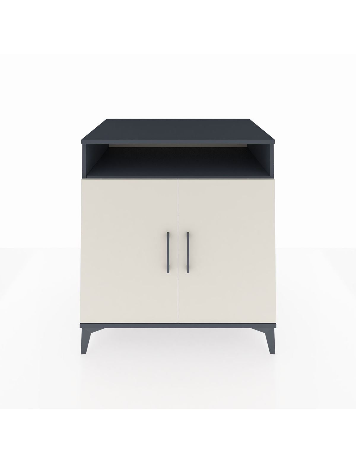 Kronos Şifonyer 3 Raflı 2 Kapaklı 88x59x96 Antrasit-Aytaşı