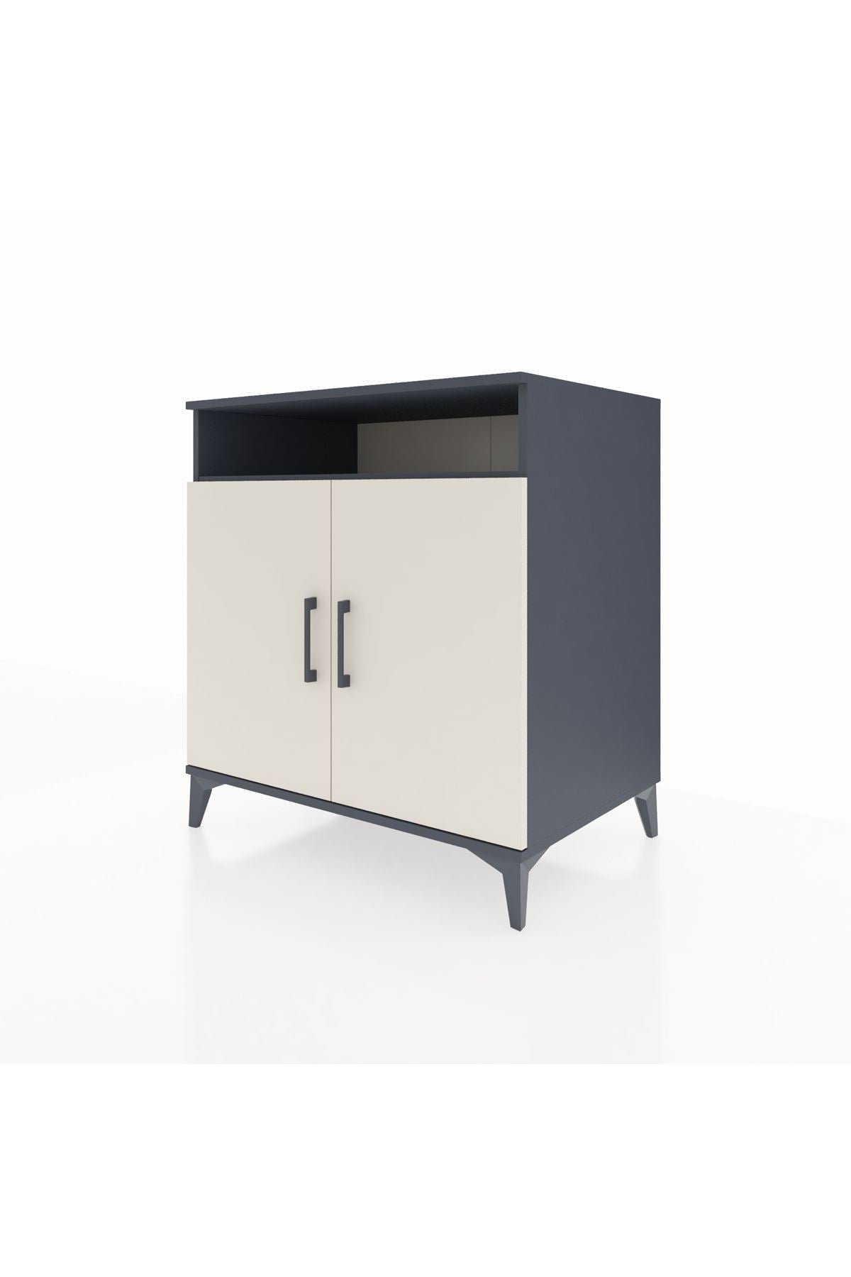 Kronos Şifonyer 3 Raflı 2 Kapaklı 88x59x96 Antrasit-Aytaşı