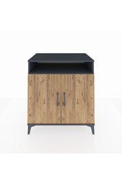 Kronos Şifonyer 3 Raflı 2 Kapaklı 88x59x96 Antrasit-Çam