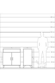 Kronos Şifonyer 3 Raflı 2 Kapaklı 88x59x96 Antrasit-Çam
