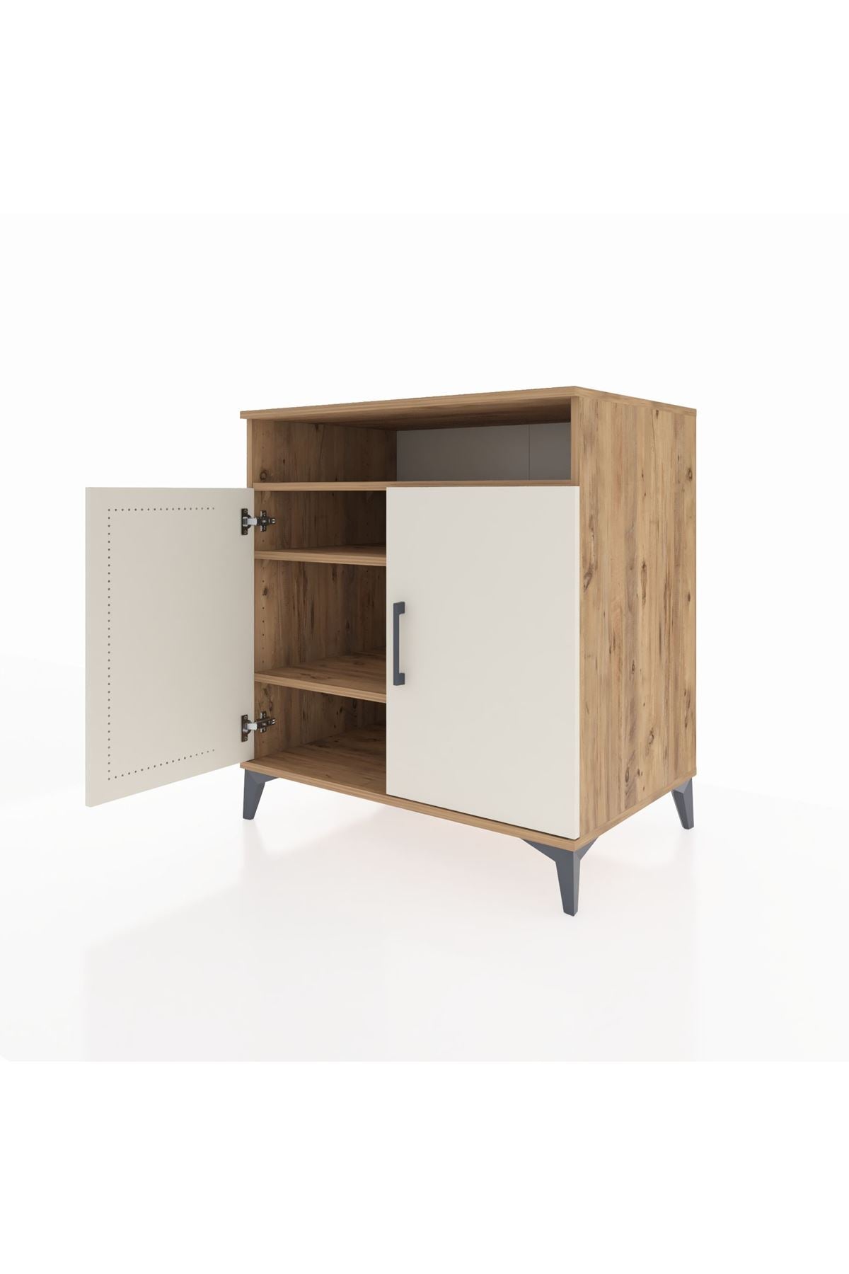 Kronos Şifonyer 3 Raflı 2 Kapaklı 88x59x96 Çam-Aytaşı