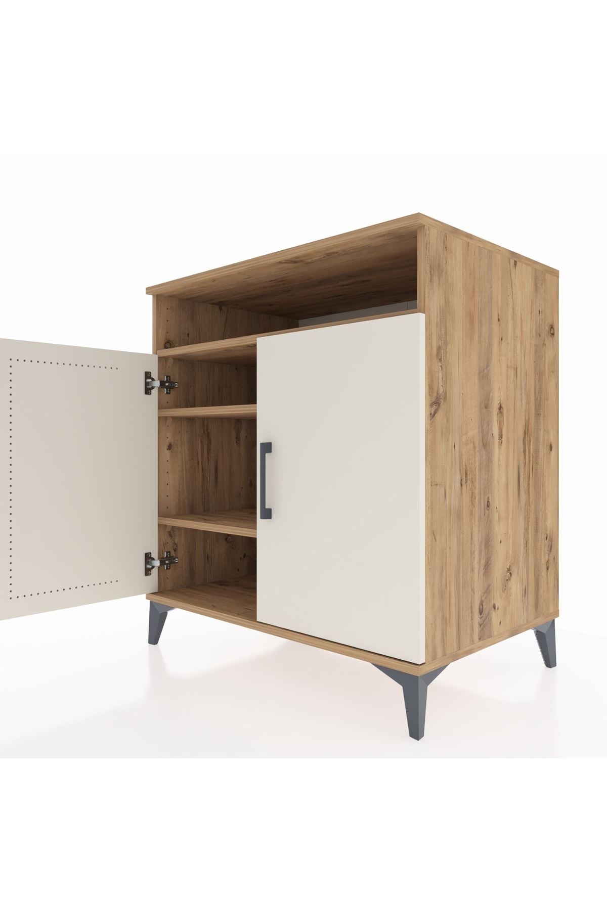 Kronos Şifonyer 3 Raflı 2 Kapaklı 88x59x96 Çam-Aytaşı