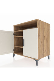 Kronos Şifonyer 3 Raflı 2 Kapaklı 88x59x96 Çam-Aytaşı