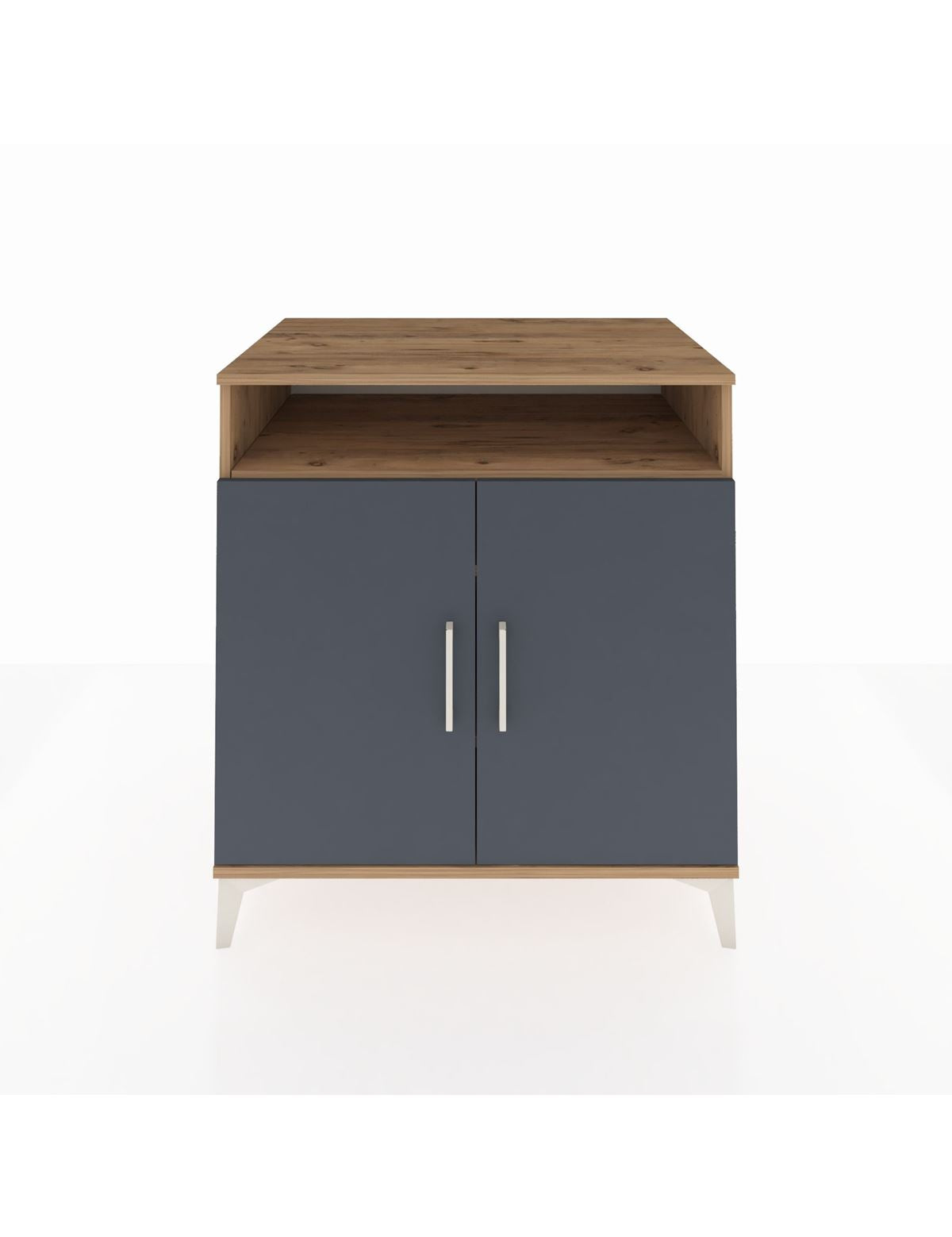 Kronos Şifonyer 3 Raflı 2 Kapaklı 88x59x96 Çam-Antrasit