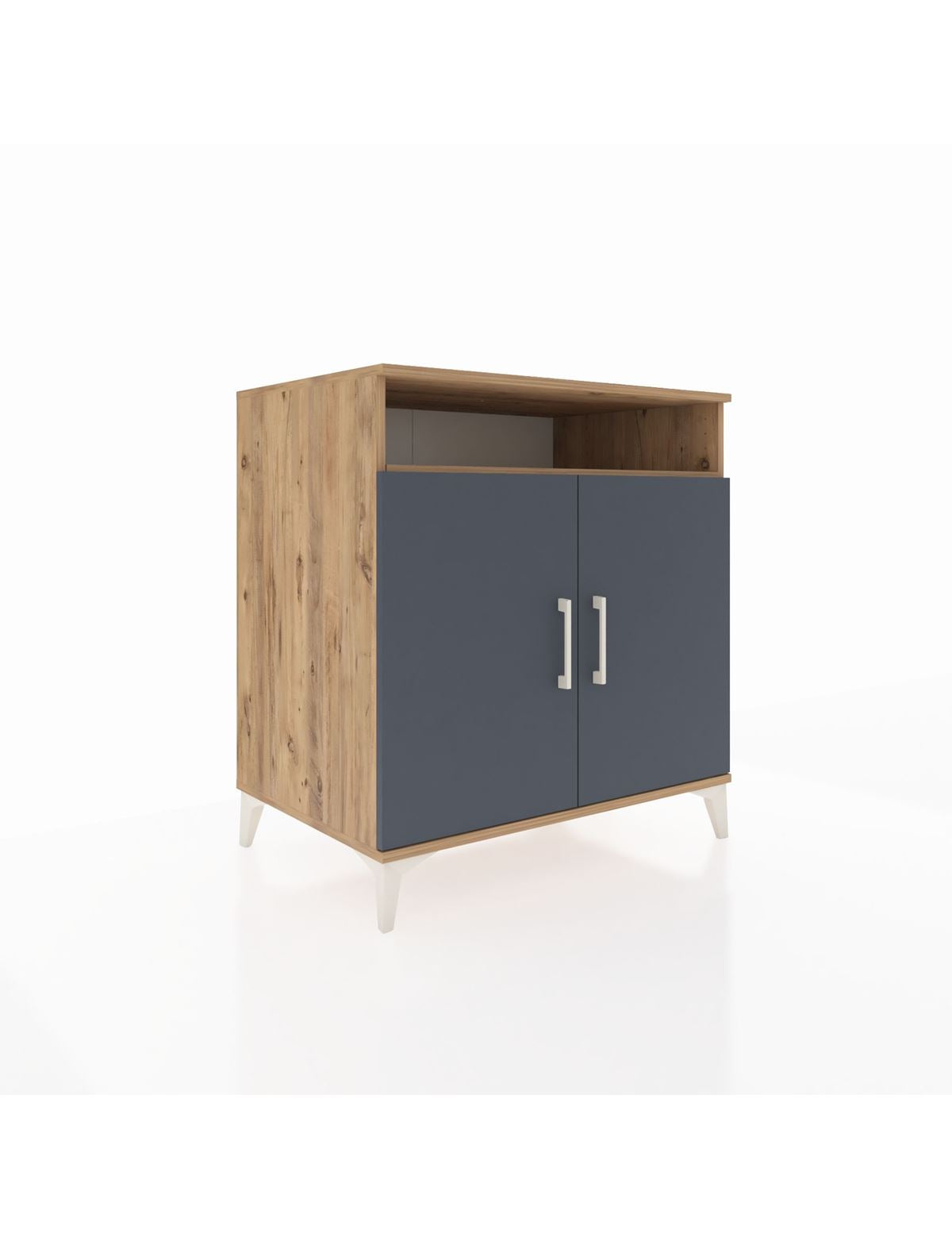 Kronos Şifonyer 3 Raflı 2 Kapaklı 88x59x96 Çam-Antrasit