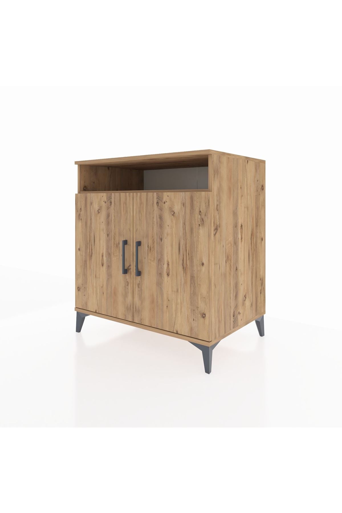 Kronos Şifonyer 3 Raflı 2 Kapaklı 88x59x96 Çam-Çam