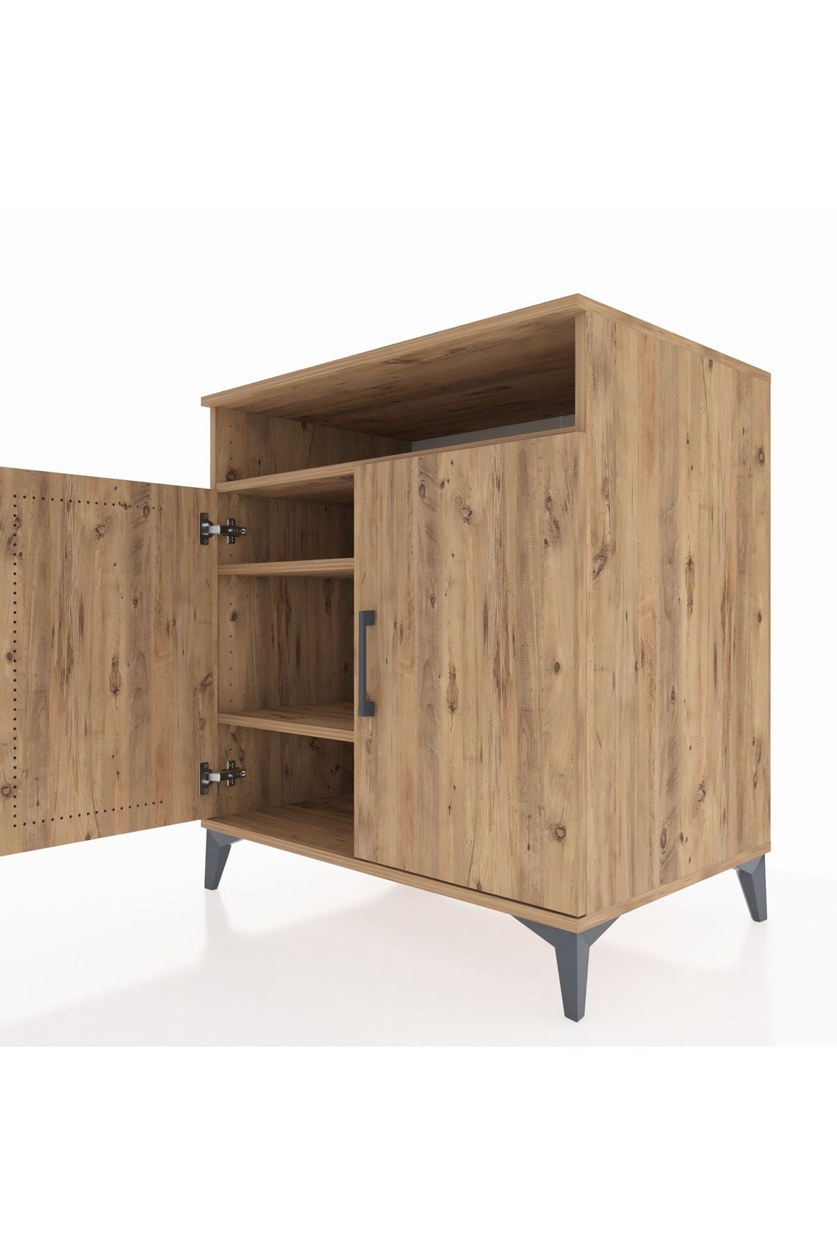 Kronos Şifonyer 3 Raflı 2 Kapaklı 88x59x96 Çam-Çam