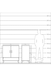 Kronos Şifonyer 3 Raflı 2 Kapaklı 88x59x96 Aytaşı-Antrasit