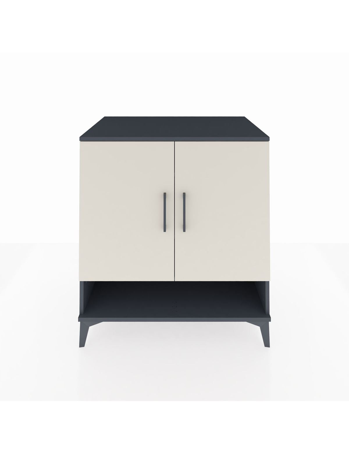 Kronos Şifonyer 3 Raflı 2 Kapaklı 88x59x96 Antrasit-Aytaşı