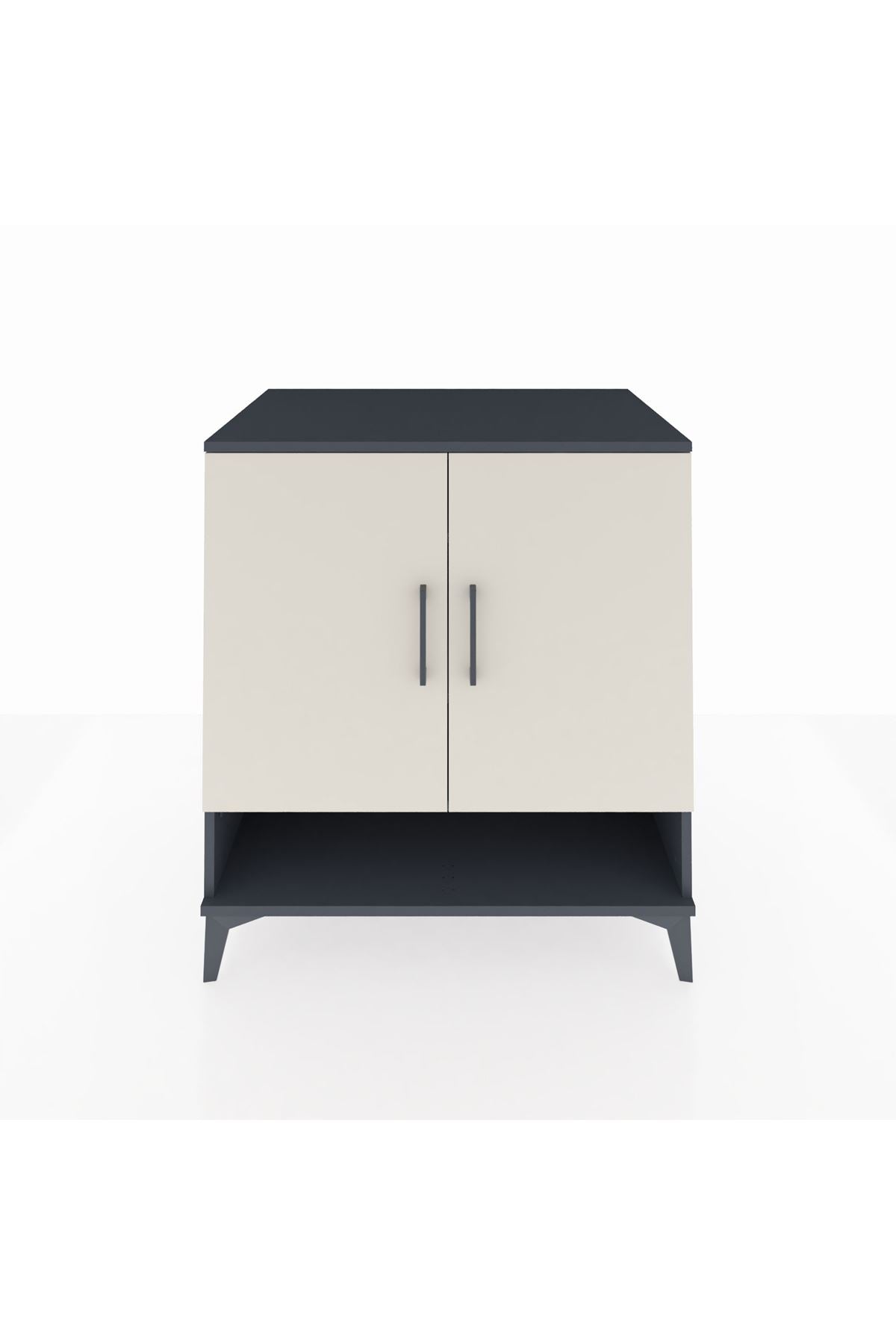 Kronos Şifonyer 3 Raflı 2 Kapaklı 88x59x96 Antrasit-Aytaşı