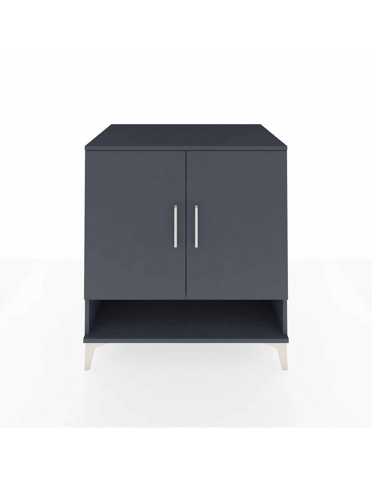 Kronos Şifonyer 3 Raflı 2 Kapaklı 88x59x96 Antrasit-Antrasit