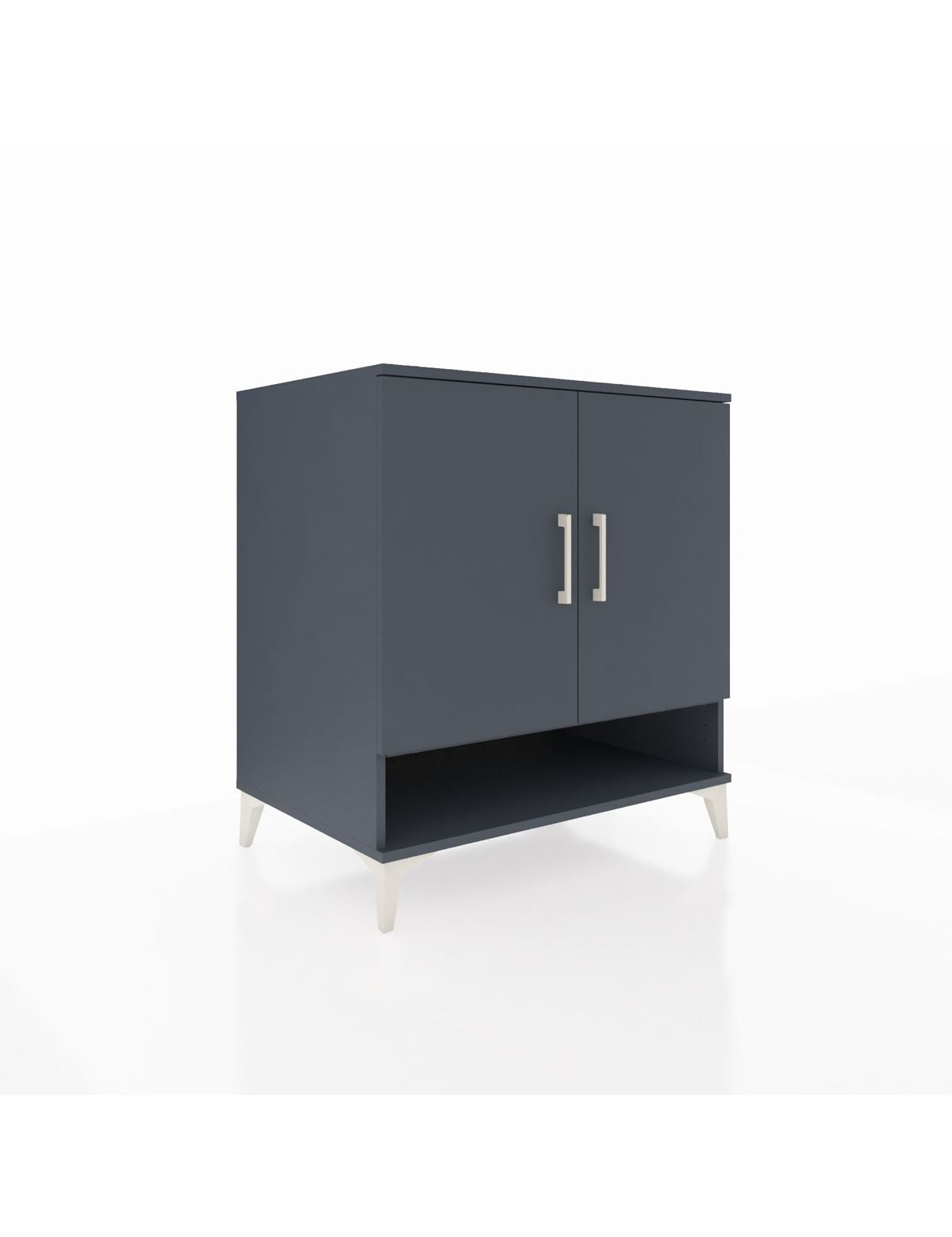 Kronos Şifonyer 3 Raflı 2 Kapaklı 88x59x96 Antrasit-Antrasit