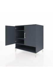 Kronos Şifonyer 3 Raflı 2 Kapaklı 88x59x96 Antrasit-Antrasit