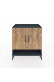 Kronos Şifonyer 3 Raflı 2 Kapaklı 88x59x96 Antrasit-Çam