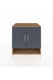 Kronos Şifonyer 3 Raflı 2 Kapaklı 88x59x96 Çam-Antrasit