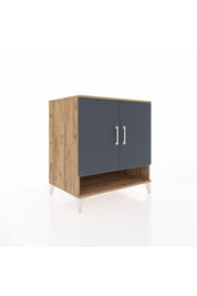 Kronos Şifonyer 3 Raflı 2 Kapaklı 88x59x96 Çam-Antrasit