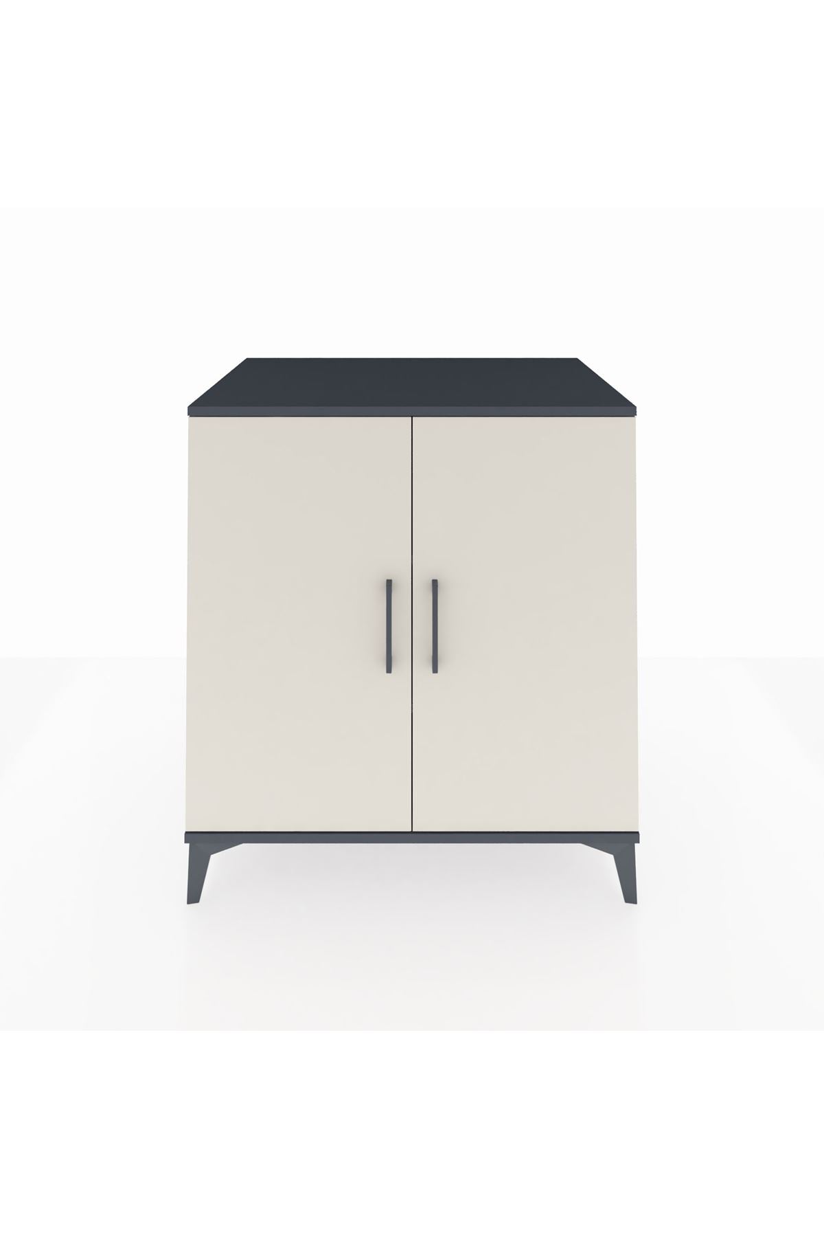 Kronos Şifonyer 2 Raflı 2 Kapaklı 88x59x96 Antrasit-Aytaşı