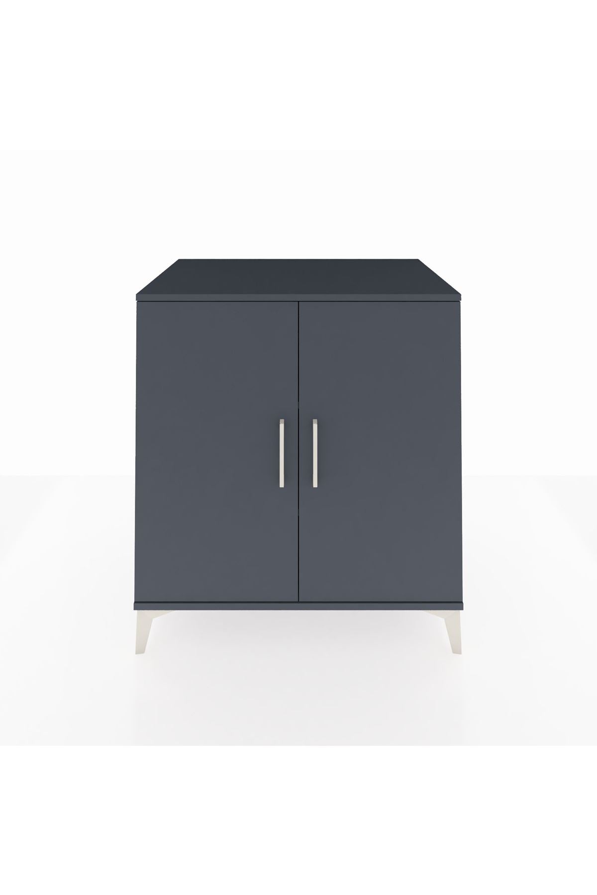 Kronos Şifonyer 2 Raflı 2 Kapaklı 88x59x96 Antrasit-Antrasit