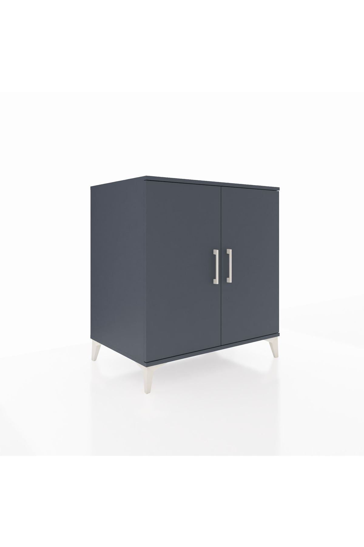 Kronos Şifonyer 2 Raflı 2 Kapaklı 88x59x96 Antrasit-Antrasit