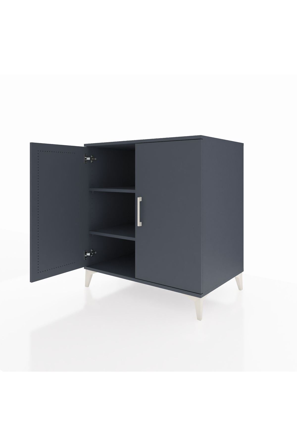 Kronos Şifonyer 2 Raflı 2 Kapaklı 88x59x96 Antrasit-Antrasit