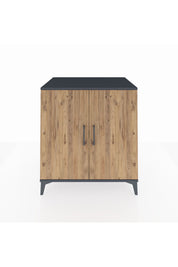 Kronos Şifonyer 2 Raflı 2 Kapaklı 88x59x96 Antrasit-Çam