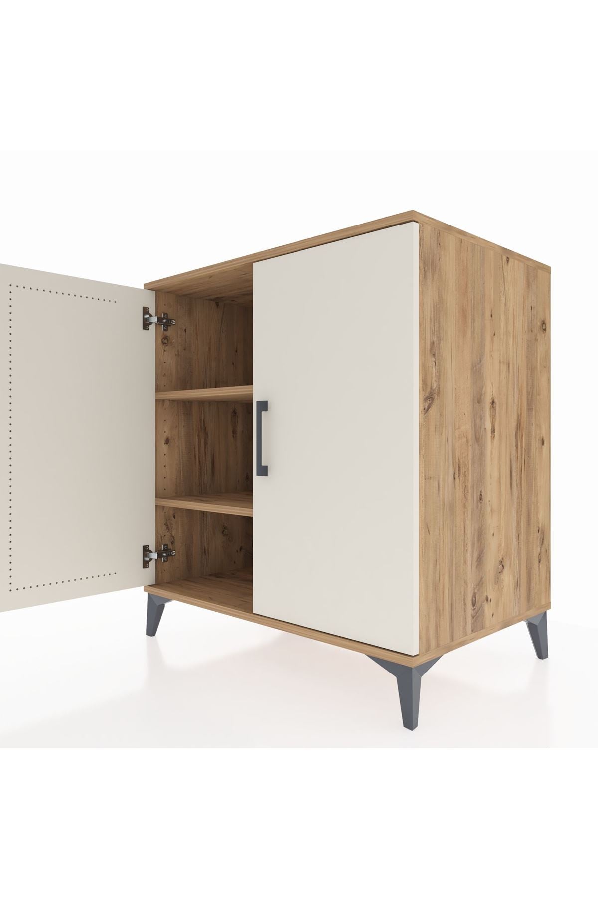 Kronos Şifonyer 2 Raflı 2 Kapaklı 88x59x96 Çam-Aytaşı